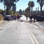 Colisión de camión y camioneta deja dos víctimas fatales